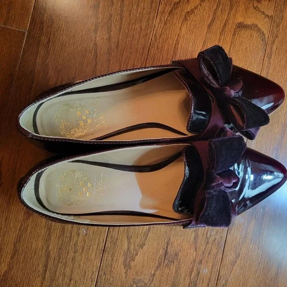 Vince Camuto Burgundy Patent Pointed Toe Dress Loafer Women's Size 7M VP-RAYLENA - Picture 3 of 8